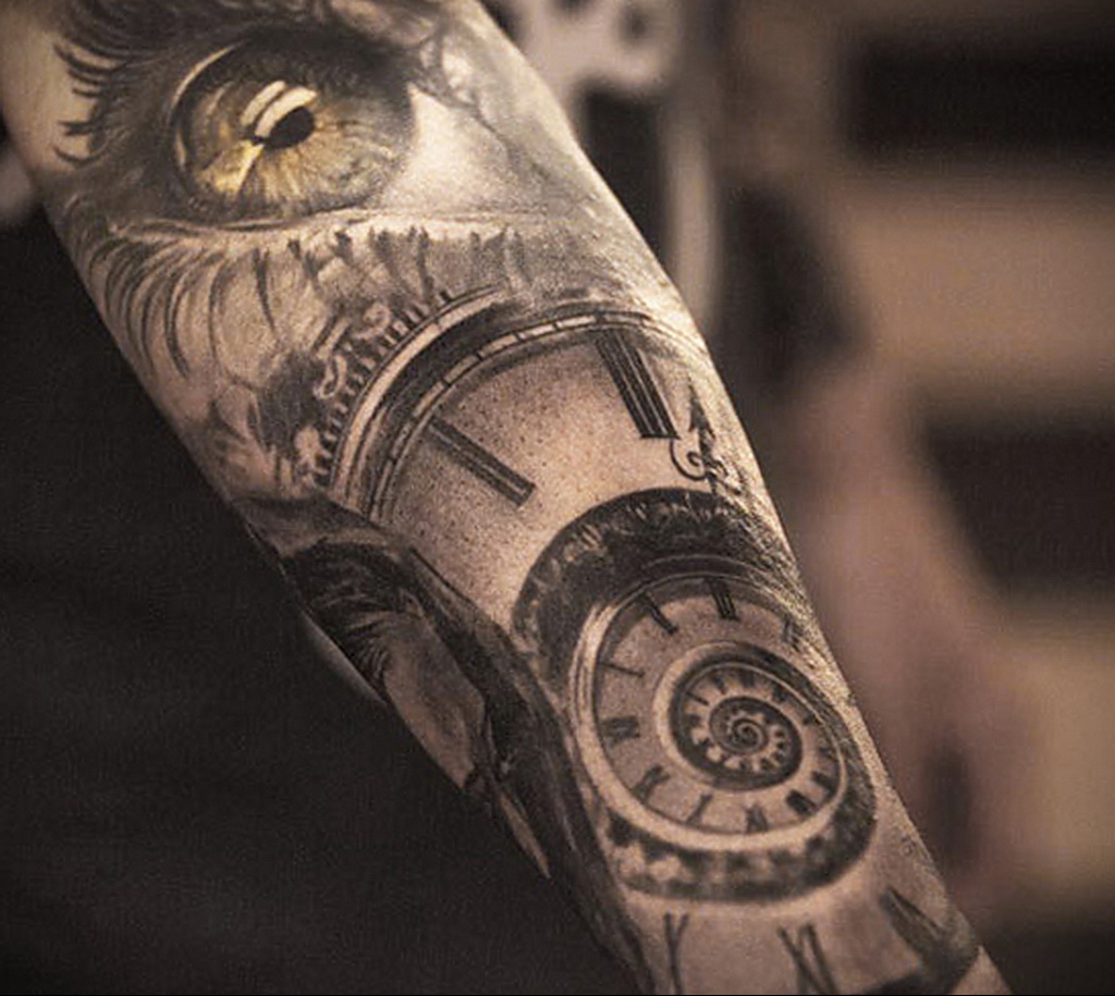 صورة لشم الساعة على الساعد 01/19/2021 №0054-وشم ساعة الساعد-