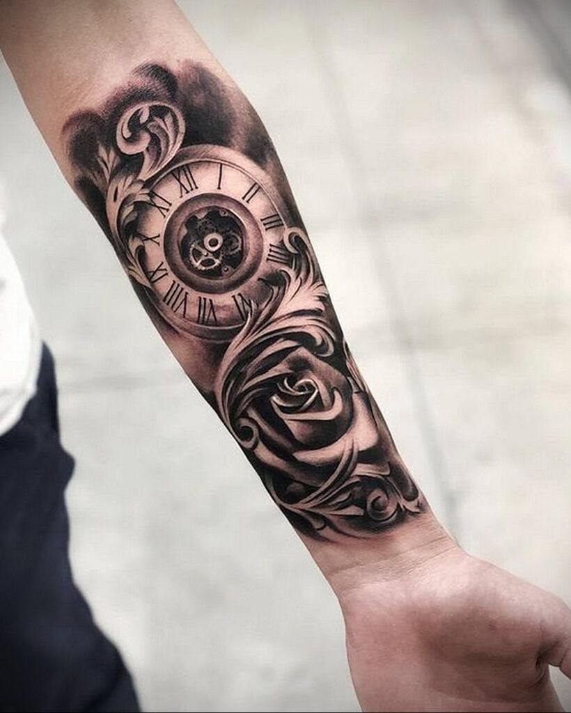 صورة لشم الساعة على الساعد 01/19/2021 №0020-وشم ساعة الساعد-