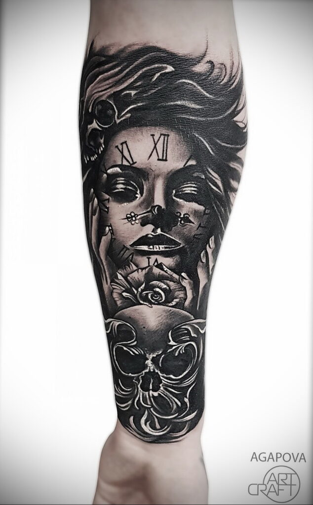 صورة لشم الساعة على الساعد 01/19/2021 №0030-وشم ساعة الساعد-