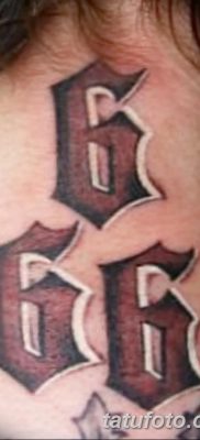 fotó a 666 -os tetoválásról, 2018. január 16 -án, №010 - tetoválás 666 -