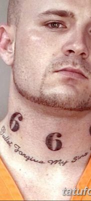 fotó a 666 -os tetoválásról, 2018. január 16 -án, №015 - tetoválás 666 -