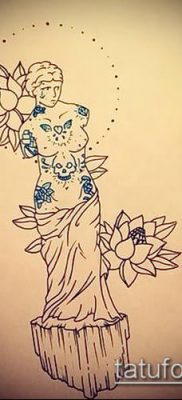 fotó a tetoválásról Aphrodite (Vénusz) (tetoválás Vénusz) (érték) - példa rajz - 019