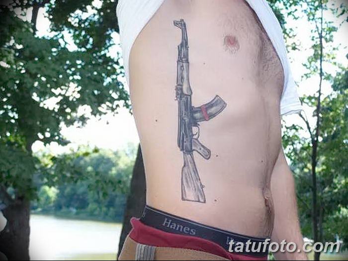 Снимка на рисунката Tattoo AK -47 29.10.2018 г. No 049 -Tattoo AK -47 -