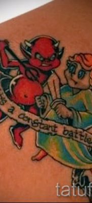 снимка на ангел и демон татуировка за статия за значението на дизайна на татуировка - tatufoto.ru - 26