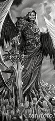 снимка на татуировката ангел на смъртта от 28.10.2017 г. №004 - татуировка на ангел смърт -