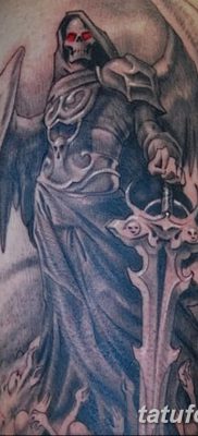снимка на татуировката ангел на смъртта от 28.10.2017 г. №005 - татуировка на ангел смърт -