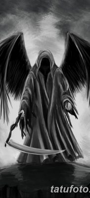 снимка на татуировката ангел на смъртта от 28.10.2017 г. №011 - татуировка на ангел смърт -