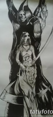 снимка на татуировката ангел на смъртта от 28.10.2017 г. №030 - татуировка на ангел смърт -