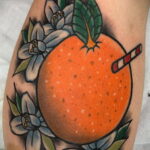 مثال على رسم وشم باللون البرتقالي 12.12.2020 №1047-وشم برتقالي-