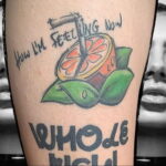 مثال على رسم وشم باللون البرتقالي 12.12.2020 №1064-وشم برتقالي-