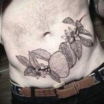 مثال على رسم وشم باللون البرتقالي 12.12.2020 №1066-وشم برتقالي-