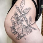 مثال على رسم وشم باللون البرتقالي 12.12.2020 №1074-وشم برتقالي-