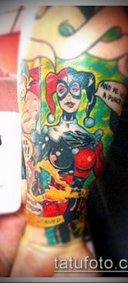 harlequin tattoo # 158 هو نسخة رائعة من النمط الذي يمكن استخدامه بنجاح لتحويل وتطبيق فتاة مهرج كوشم