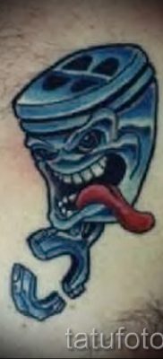 Fényképes példa egy motoros tetoválásra a jelentésről szóló cikkhez - tatufoto.ru - 149