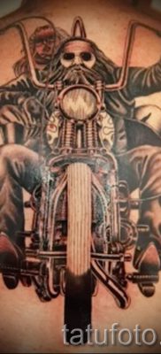 Fényképes példa egy motoros tetoválásra a jelentésről szóló cikkhez - tatufoto.ru - 124