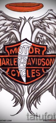 Fényképes példa egy motoros tetoválásra a jelentésről szóló cikkhez - tatufoto.ru - 119