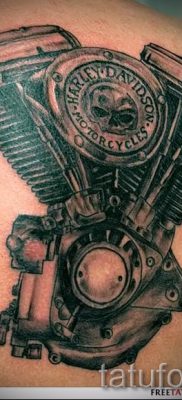 Fényképes példa egy motoros tetoválásra a jelentésről szóló cikkhez - tatufoto.ru - 106