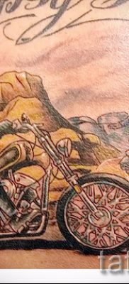 Fényképes példa egy motoros tetoválásra a jelentésről szóló cikkhez - tatufoto.ru - 104