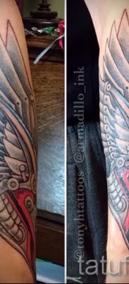 Fényképes példa egy motoros tetoválásra a jelentésről szóló cikkhez - tatufoto.ru - 70