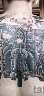 Fényképes példa egy motoros tetoválásra a jelentésről szóló cikkhez - tatufoto.ru - 68