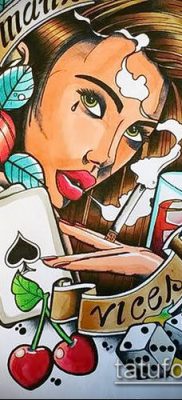 fotografija nereda tetovaža (značenje) - primjer zanimljivog crteža tetovaže - 012