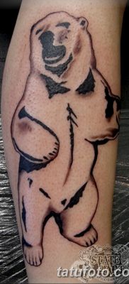 fotó egy jegesmedve tetoválásról, kelt 2017.12.03. №116 - fehér medve tetoválás -