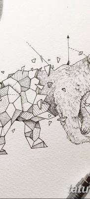 fotó egy jegesmedve tetoválásról, dátum: 2017.12.03. №117 - fehér medve tetoválás -