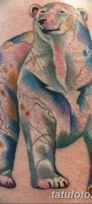 fotó egy jegesmedve tetoválásról, kelt 2017.12.03. №133 - fehér medve tetoválás -