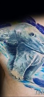 fotó egy jegesmedve tetoválásról, dátum: 2017.12.03. №060 - fehér medve tetoválás -