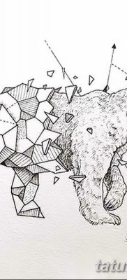 fotó egy jegesmedve tetoválásról, dátum: 2017.12.03. №067 - fehér medve tetoválás -