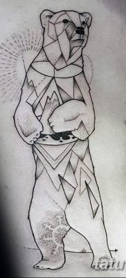 fotó egy jegesmedve tetoválásról, dátum: 2017.12.03. №069 - fehér medve tetoválás -