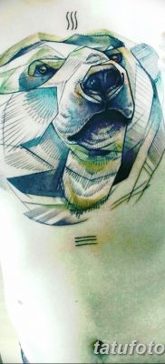 fotó egy jegesmedve tetoválásról, dátum: 2017.12.03. №070 - fehér medve tetoválás -