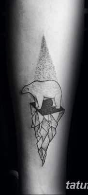 fotó egy jegesmedve tetoválásról, dátum: 2017.12.03. №081 - fehér medve tetoválás -