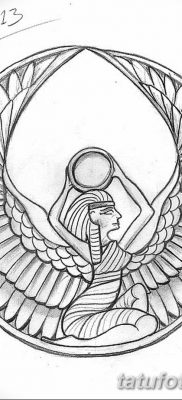 صورة وشم الإلهة إيزيس 03/16/2019 №079 - صورة وشم إيزيس -