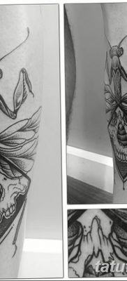 fotó egy imádkozó sáska tetoválásról, 2018. 04. 20. №001 - sáska tetoválás -