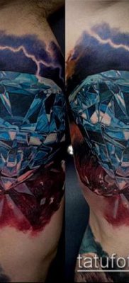 gyémánttetoválás № 853 - a minta exkluzív változata, amely sikeresen használható a gyémánt bordákon történő feldolgozásához és tetováláshoz