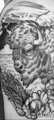 fotó egy bivaly tetoválásról, kelte: 2018.04.16., 005 - Buffalo Tattoo -