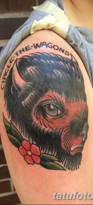 fotó egy bivaly tetoválásról, kelte: 2018.04.16., 006 - Buffalo Tattoo -