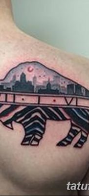 fotó egy bivaly tetoválásról, kelt 2018. 04. 16 -án №011 - Buffalo Tattoo -