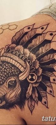 fotó egy bivaly tetoválásról, kelt 2018. 04. 16 -án №016 - Buffalo Tattoo -
