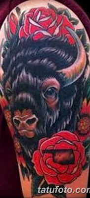 fotó egy bivaly tetoválásról, kelt 2018. 04. 16 -án №056 - Buffalo Tattoo -