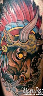 fotó egy bivaly tetoválásról, kelt 2018. 04. 16 -án №07 - Buffalo Tattoo -