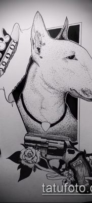 Fotó egy bull terrier tetoválásról - 18052017 - példa - 043 Bull terrier tetoválás