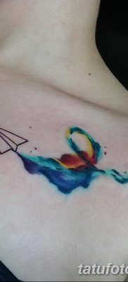 fotó a tetoválásról Papírrepülőgép 2018.01.23 -tól №002 - tetoválópapír repülőgép -