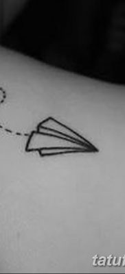 fotó a tetoválásról Papírrepülőgép 2018.01.23 -tól №004 - tetoválópapír repülőgép -