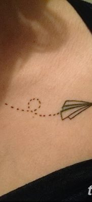 fotó tetoválás Papír repülőgép 2018.01.23 -tól №049 - tetováló papír repülőgép -