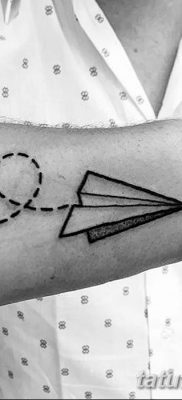 fotó tetoválás Papír repülőgép 2018.01.23 -tól №088 - tetováló papír repülőgép -