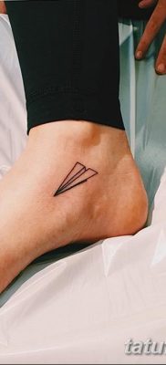 fotó tetoválás papír repülőgép 2018.01.23 №091 - tetoválás papír repülőgép -