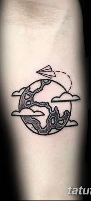 fotó tetoválás papír repülőgép 2018.01.23. №097 - tetováló papír repülőgép -