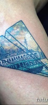 fotó tetoválás Papír repülőgép 2018.01.23 -tól №098 - tetováló papír repülőgép -